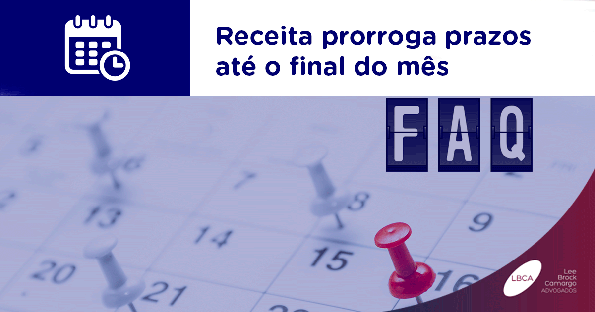 Receita prorroga prazos até o final do mês