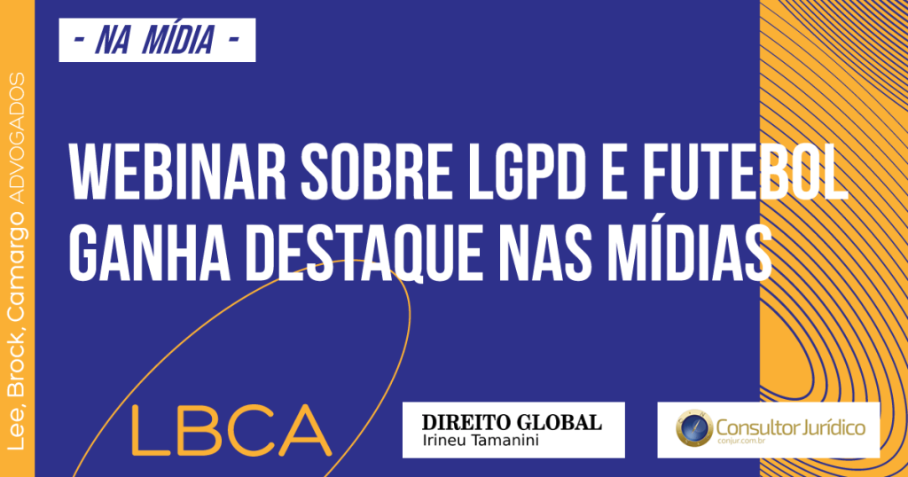 Programação de Webinars sobre LGPD e Futebol