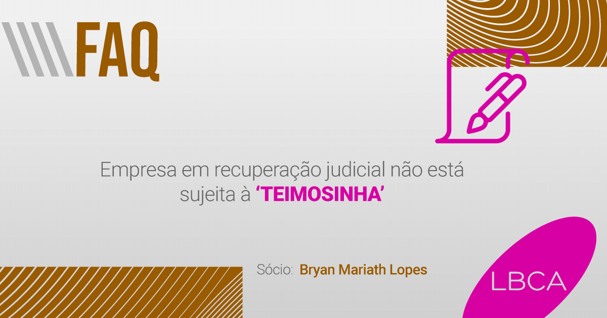 Empresa em recuperação judicial não está sujeita à ‘teimosinha’